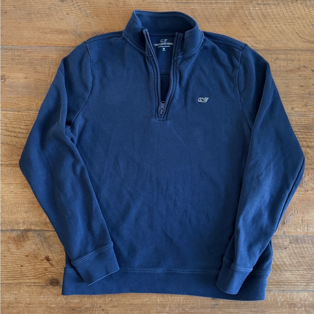 Vineyard Vines Boys Navy Quarter-Zip size M (12-14)